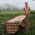 Chinese farmer's rocket launcher